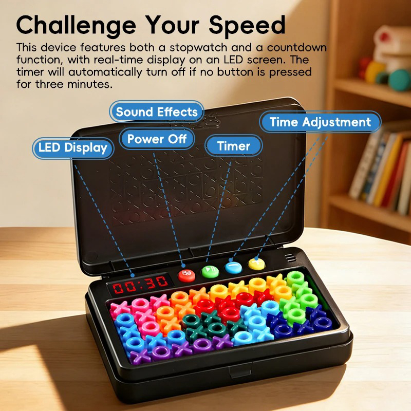 Board Game With Questions - KNYYSECQ Akıllı XO Bulmaca Çocuk Bulmaca