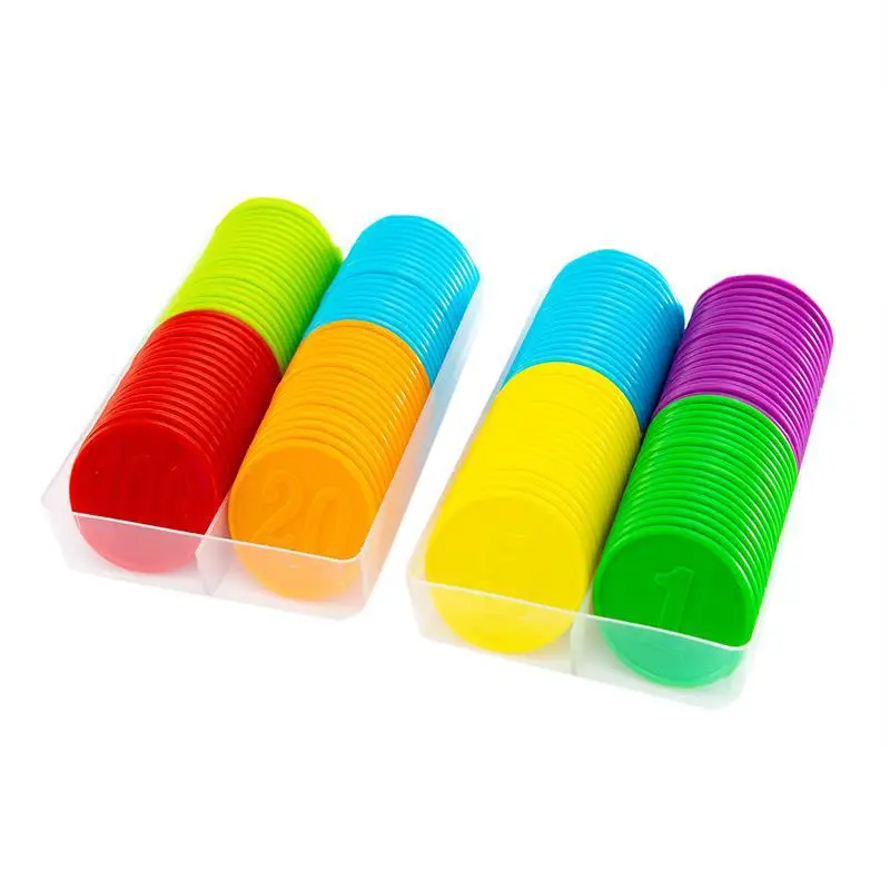 Board Game Sequence - 80 adet Plastik Çip Para Seti