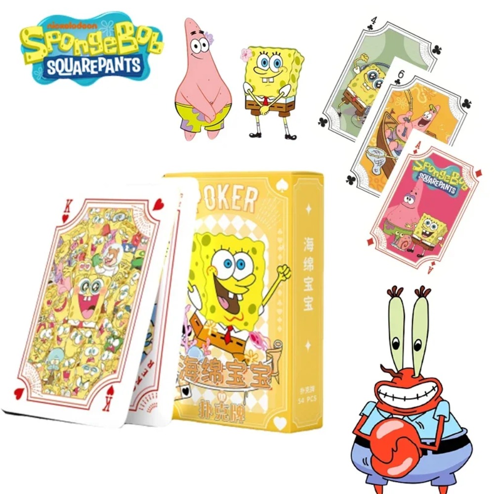 Board Game Box - 54 yaprak/kutu Sünger Bob Anime Poker