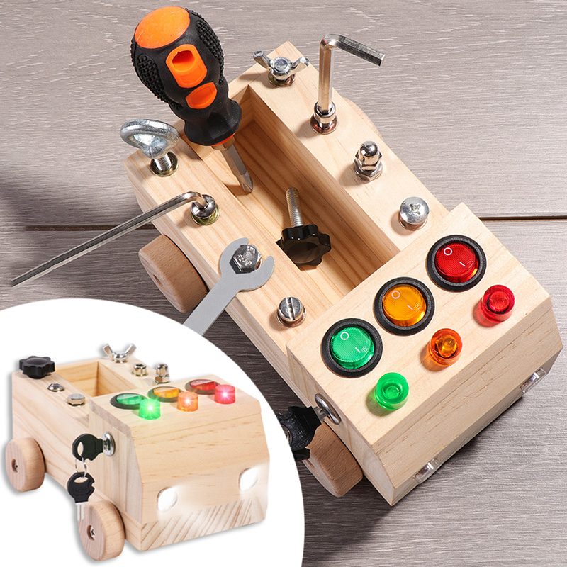Board Game Box - Ahşap Montessori Meşgul Kurulu Duyusal Oyuncaklar