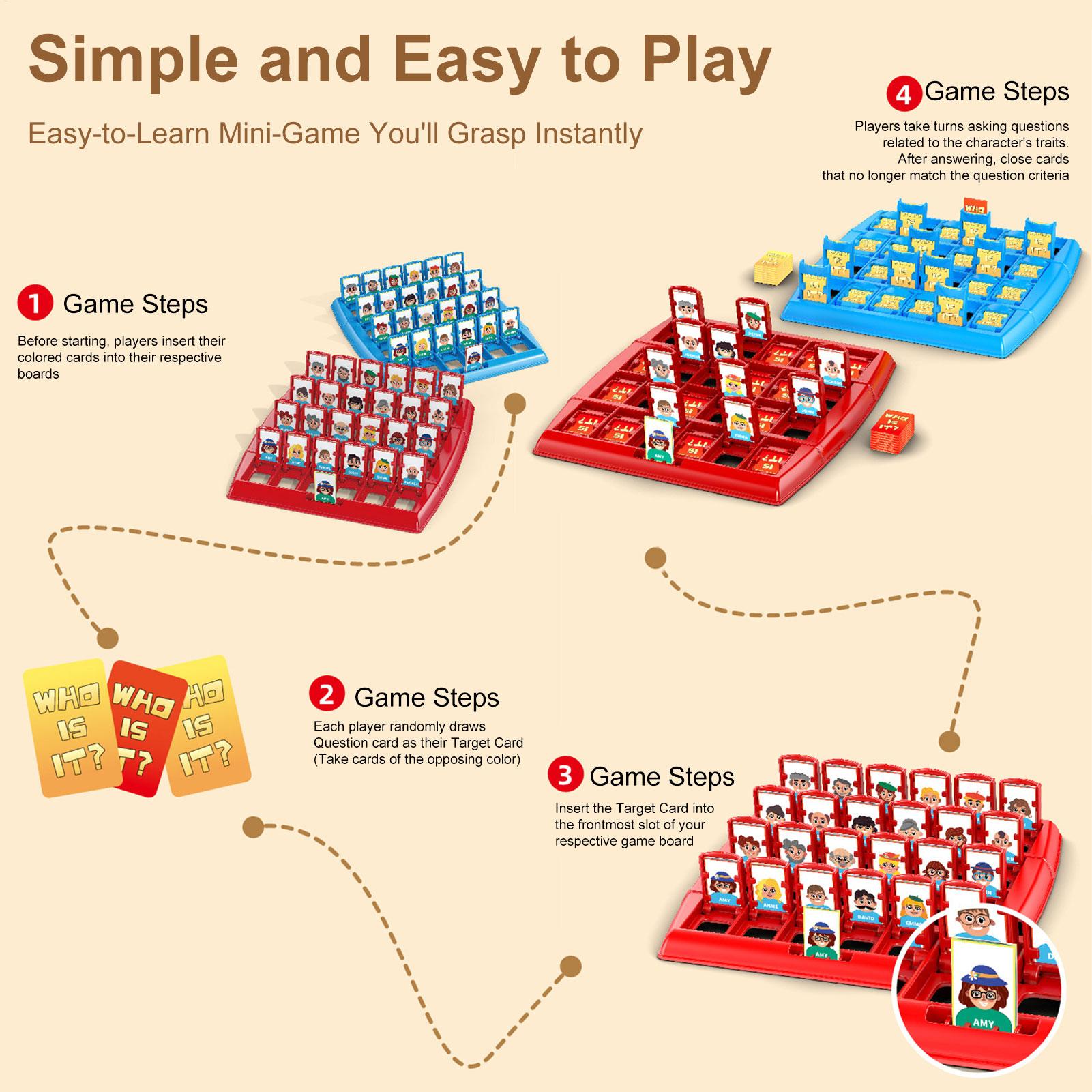 Board Game Guess Who - minimum boyut Tahmin et kimim masa